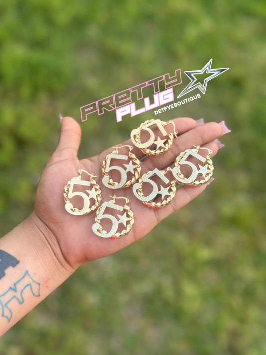 5 star ⭐️ hoop earrings (30mm)