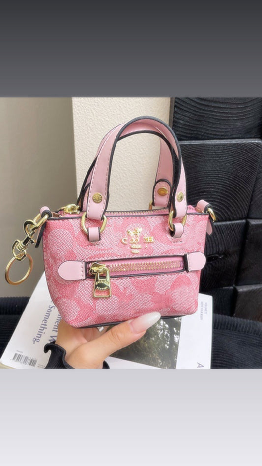Sweetheart Pink Coach Mini Rowan Satchel Bag Charm 🩷👛.