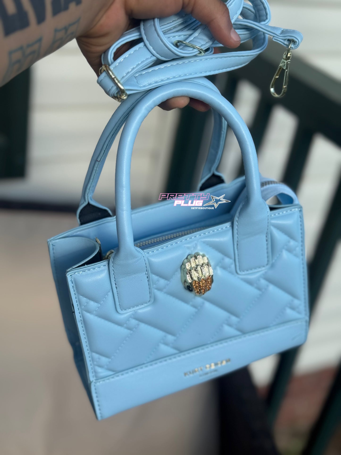light blue kurt geiger bag