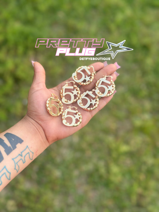 5 star ⭐️ hoop earrings (30mm)
